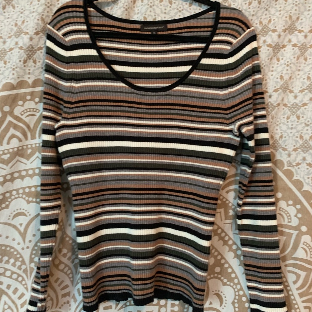 NWOT fall striped blouse